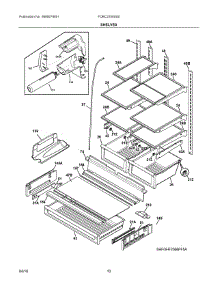 05 - Shelves parts for Frigidaire Refrigerator FDBC2250SS0 from AppliancePartsPros.com
