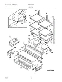 05 - Shelves parts for Frigidaire Refrigerator FDBG2250SS0 from AppliancePartsPros.com