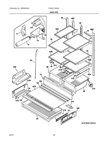 05 - Shelves parts for Frigidaire Refrigerator FDBN2750SS2 from AppliancePartsPros.com