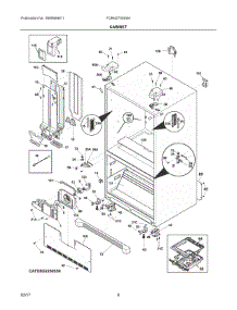 04 - Cabinet parts for Frigidaire Refrigerator FDBN2750SS4 from AppliancePartsPros.com