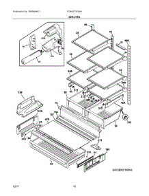 05 - Shelves parts for Frigidaire Refrigerator FDBN2750SS4 from AppliancePartsPros.com