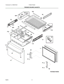 02 - Freezer Drawer, Baskets parts for Frigidaire Refrigerator FDBS2750SS0 from AppliancePartsPros.com