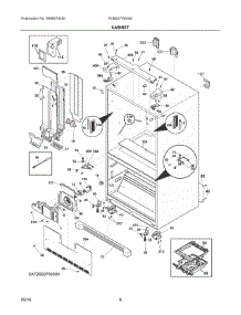 04 - Cabinet parts for Frigidaire Refrigerator FDBS2750SS0 from AppliancePartsPros.com