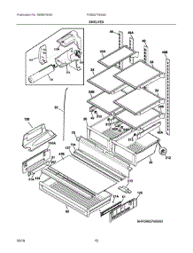 05 - Shelves parts for Frigidaire Refrigerator FDBS2750SS0 from AppliancePartsPros.com