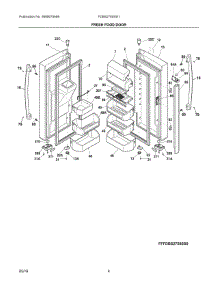 03 - Fresh Food Door parts for Frigidaire Refrigerator FDBS2750SS1 from AppliancePartsPros.com