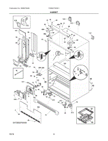 04 - Cabinet parts for Frigidaire Refrigerator FDBS2750SS1 from AppliancePartsPros.com