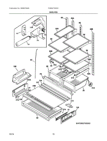 05 - Shelves parts for Frigidaire Refrigerator FDBS2750SS1 from AppliancePartsPros.com