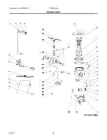 04 - Motor & Pump parts for Frigidaire Dishwasher FFBD1821MS1B from AppliancePartsPros.com