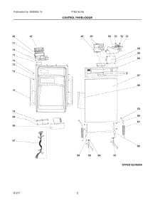 02 - Control Panel / Door parts for Frigidaire Dishwasher FFBD1821MW1B from AppliancePartsPros.com