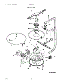 05 - Motor & Pump parts for Frigidaire Dishwasher FFBD2404NB5B from AppliancePartsPros.com
