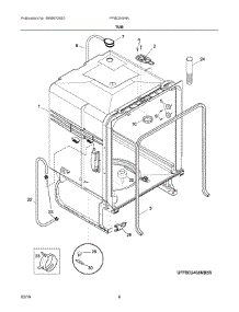 04 - Tub parts for Frigidaire Dishwasher FFBD2404NB6C from AppliancePartsPros.com