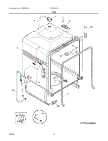 04 - Tub parts for Frigidaire Dishwasher FFBD2404NB7C from AppliancePartsPros.com