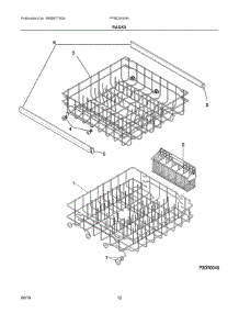 07 - Racks parts for Frigidaire Dishwasher FFBD2404NB8C from AppliancePartsPros.com