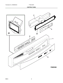 02 - Control Panel parts for Frigidaire Dishwasher FFBD2406NS3A from AppliancePartsPros.com