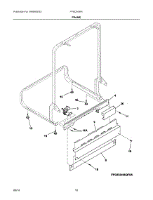 06 - Frame parts for Frigidaire Dishwasher FFBD2406NS3A from AppliancePartsPros.com