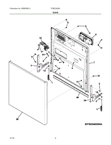 03 - Door parts for Frigidaire Dishwasher FFBD2406NS4A from AppliancePartsPros.com