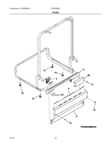 06 - Frame parts for Frigidaire Dishwasher FFBD2406NS4A from AppliancePartsPros.com