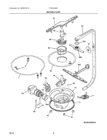 05 - Motor & Pump parts for Frigidaire Dishwasher FFBD2406NS8B from AppliancePartsPros.com