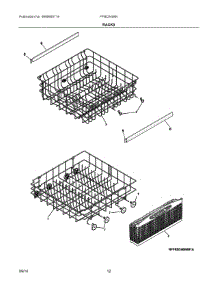 07 - Racks parts for Frigidaire Dishwasher FFBD2408NB2A from AppliancePartsPros.com