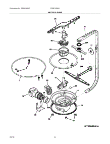 05 - Motor & Pump parts for Frigidaire Dishwasher FFBD2408NB3A from AppliancePartsPros.com
