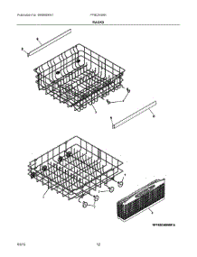 07 - Racks parts for Frigidaire Dishwasher FFBD2408NB4A from AppliancePartsPros.com