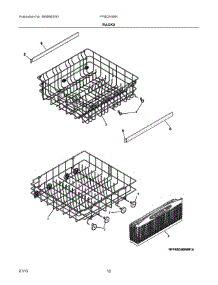 07 - Racks parts for Frigidaire Dishwasher FFBD2408NB5B from AppliancePartsPros.com
