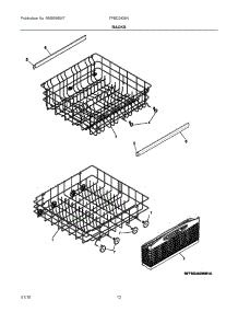 07 - Racks parts for Frigidaire Dishwasher FFBD2408NM3A from AppliancePartsPros.com