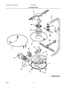 05 - Motor & Pump parts for Frigidaire Dishwasher FFBD2408NM4A from AppliancePartsPros.com