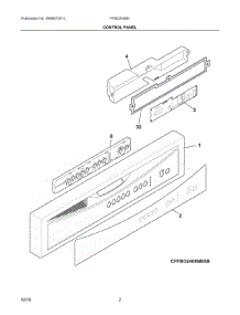 02 - Control Panel parts for Frigidaire Dishwasher FFBD2408NM6C from AppliancePartsPros.com