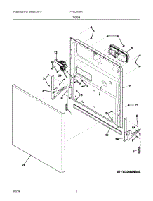 03 - Door parts for Frigidaire Dishwasher FFBD2408NM6C from AppliancePartsPros.com