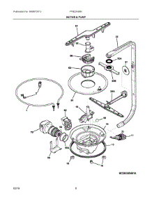 05 - Motor & Pump parts for Frigidaire Dishwasher FFBD2408NM6C from AppliancePartsPros.com