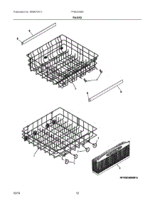 07 - Racks parts for Frigidaire Dishwasher FFBD2408NM6C from AppliancePartsPros.com