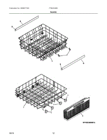 07 - Racks parts for Frigidaire Dishwasher FFBD2408NM7C from AppliancePartsPros.com