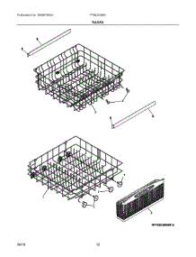 07 - Racks parts for Frigidaire Dishwasher FFBD2408NM8C from AppliancePartsPros.com