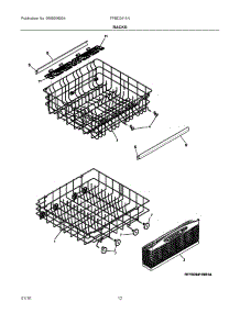 07 - Racks parts for Frigidaire Dishwasher FFBD2411NB4A from AppliancePartsPros.com