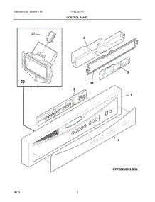02 - Control Panel parts for Frigidaire Dishwasher FFBD2411NB5A from AppliancePartsPros.com