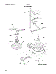 09 - Motor & Pump parts for Frigidaire Dishwasher FFBD2411NM1A from AppliancePartsPros.com