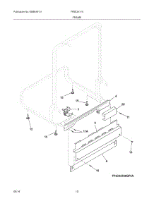11 - Frame parts for Frigidaire Dishwasher FFBD2411NQ2A from AppliancePartsPros.com