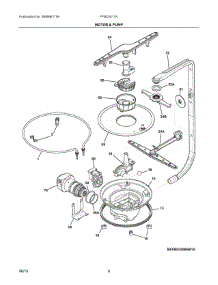 05 - Motor & Pump parts for Frigidaire Dishwasher FFBD2411NQ5A from AppliancePartsPros.com