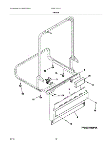 06 - Frame parts for Frigidaire Dishwasher FFBD2411NS4A from AppliancePartsPros.com