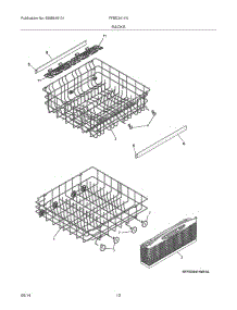 13 - Racks parts for Frigidaire Dishwasher FFBD2411NW2A from AppliancePartsPros.com