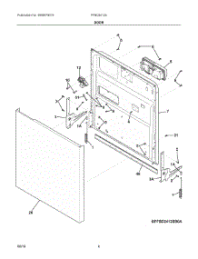 03 - Door parts for Frigidaire Dishwasher FFBD2412SS0A from AppliancePartsPros.com