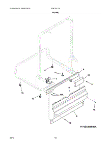 06 - Frame parts for Frigidaire Dishwasher FFBD2412SS0A from AppliancePartsPros.com