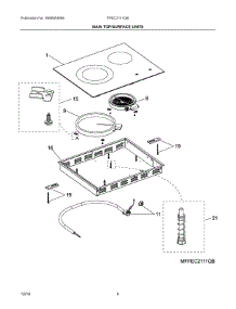 03 - Main Top / Surface Units parts for Frigidaire Cooktop FFEC2111QB from AppliancePartsPros.com