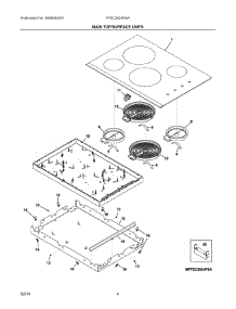 03 - Main Top / Surface Units parts for Frigidaire Cooktop FFEC3024PSA from AppliancePartsPros.com