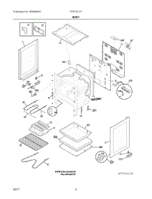 03 - Body parts for Frigidaire Range FFEF3012TWA from AppliancePartsPros.com