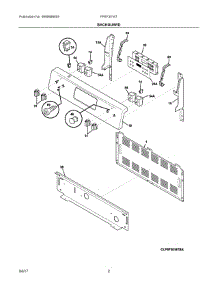 02 - Backguard parts for Frigidaire Range FFEF3016TWA from AppliancePartsPros.com