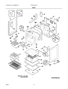 03 - Body parts for Frigidaire Range FFEF3050LSR from AppliancePartsPros.com