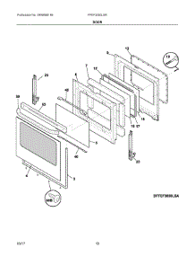 05 - Door parts for Frigidaire Range FFEF3050LSR from AppliancePartsPros.com
