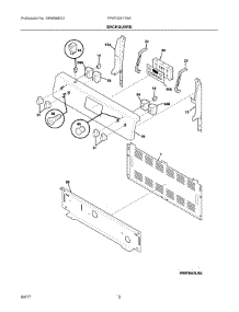 02 - Backguard parts for Frigidaire Range FFEF3051TSA from AppliancePartsPros.com